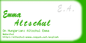 emma altschul business card